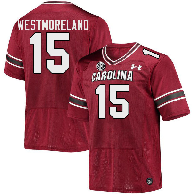 Men #15 Donovan Westmoreland South Carolina Gamecocks 2023 College Football Jerseys Stitched-Garnet